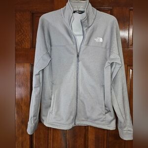 The North Face Gray Full-Zip Fleece Jacket Ladies Large